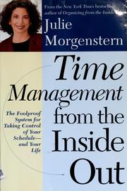 Cover of: Time management from the inside out