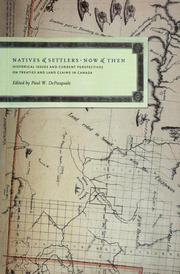 Cover of: Natives & settlers, now & then