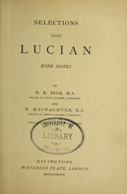 Cover of: Selections from Lucian