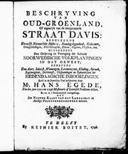 Cover of: Beschryving van Oud-Groenland of eigentlyk van de zoogenaamde Straat Davis