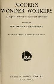 Cover of: Modern wonder workers