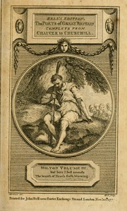 Cover of: Milton's Poems