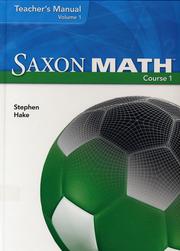 Cover of: Saxon Math