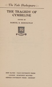 Cover of: Cymbeline