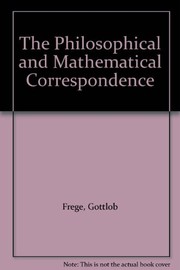 Cover of: Philosophical and mathematical correspondence