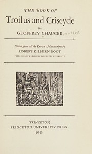Cover of: Troilus and Criseyde