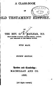 Cover image for A Class-book of Old Testament History