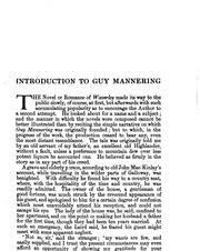 Cover of: Guy Mannering: or, The astrologer.