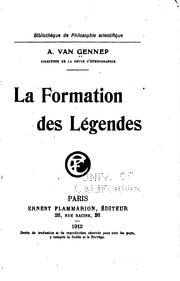 Cover of: La formation des légendes
