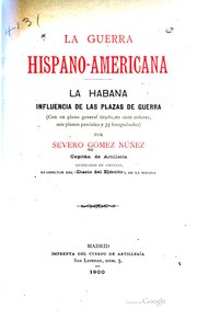 Cover of: La guerra Hispano-americana: La Habana, influencia de las plazas de guerra