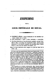 Cover of: Jurisprudence de la cour impériale de Douai, ..