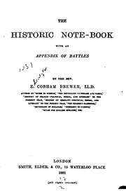 Cover of: The Historic Note-book: With an Appendix of Battles