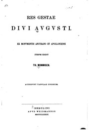 Cover of: Res gestae divi Augusti: Ex monumentis ancyrano et apolloniensi iterum
