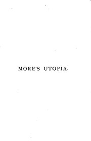Cover image for More's Utopia