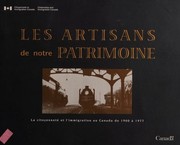 Cover of Les artisans de notre patrimoine