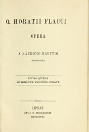 Cover of: Q. Horatii Flacci opera