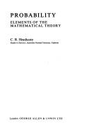 Cover of: Probability