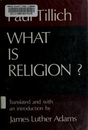 Cover of: What is religion?