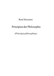 Cover of: Principia philosophiae