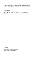 Cover of: Chomsky: selected readings