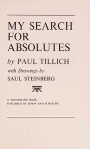 Cover of: My search for absolutes