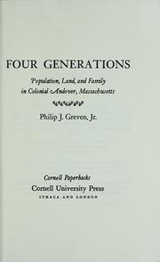 Cover of: Four generations