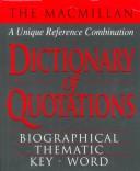Cover of: Macmillan dictionary of quotations