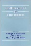 Cover of: Temperament in childhood