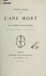 Cover of: L' âne mort et la femme guillotinée