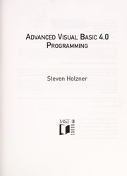 Cover of: Advanced Visual Basic 4.0programming