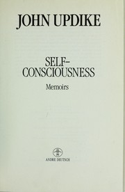 Cover of: Self-consciousness: memoirs