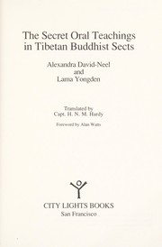 Cover of: Enseignements secrets dans les sectes bouddhistes tibétaines