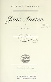 Cover of: Jane Austen