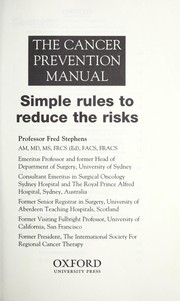 Cover of: The cancer prevention manual