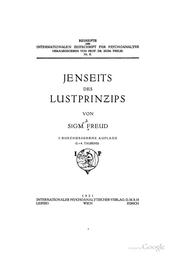 Cover of: Jenseits des Lustprinzips