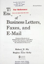 Cover of: The encyclopedia of business letters, faxes, and e-mail