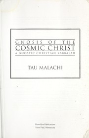 Cover of: Gnosis of the cosmic Christ