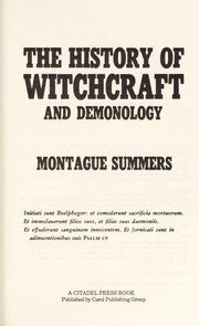 Cover of: The history of witchcraft and demonology