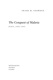 Cover of: The conquest of malaria