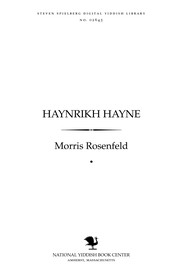 Cover of: Haynrikh Hayne