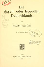 Cover of: Die Asseln oder Isopoden Deutschlands