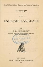Cover image for History of the English Language