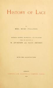 Cover of: A history of lace
