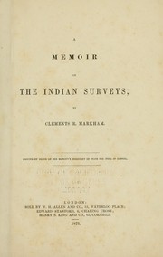 Cover of: A memoir on the Indian surveys