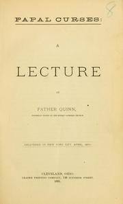 Cover of: Papal curses
