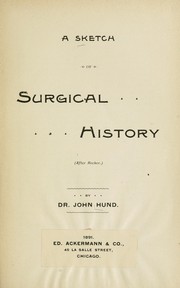 Cover image for A Sketch of Surgical History