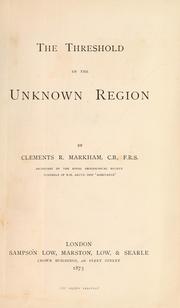 Cover of: The threshold of the unknown region