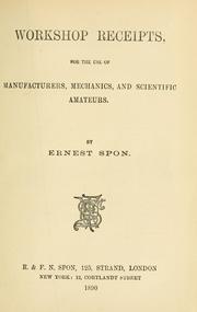 Cover of: Workshop receipts