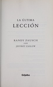 Cover of: The last lecture