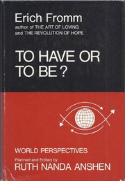 Cover of: To have or to be?